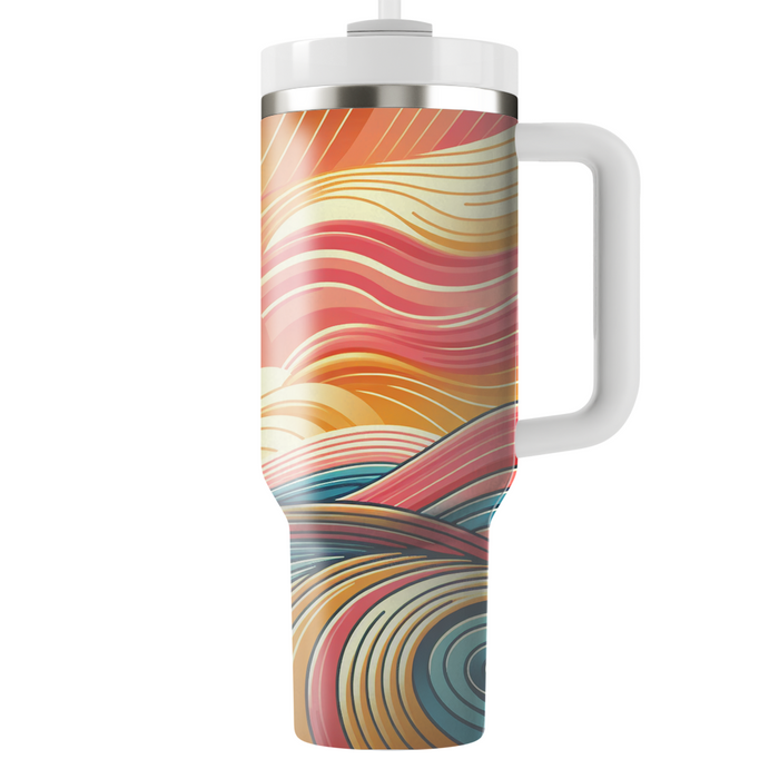 Bright Sunrise Waves  Tumbler Cups