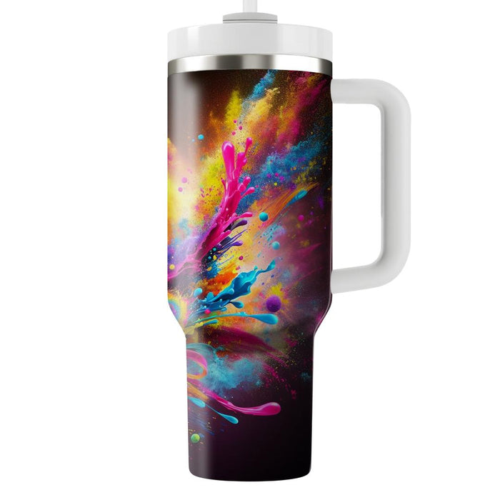 Vibrant Echoes - A Festival Of Colors  Personalized Tumblers