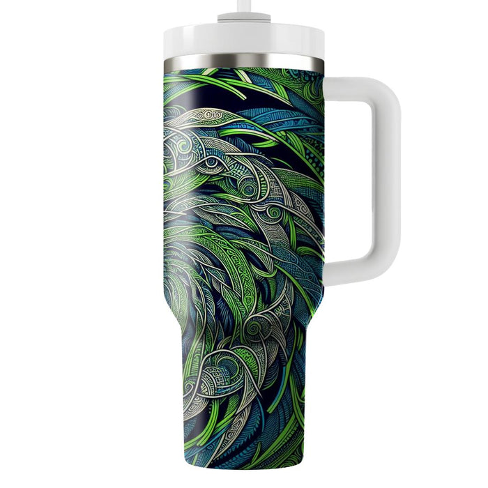 Acid Green Illusion  Travel Tumblers