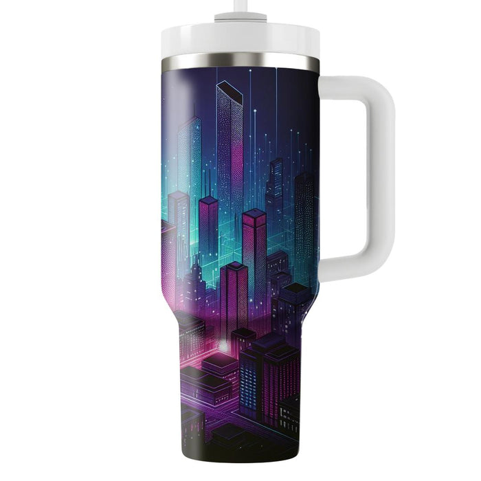 Futuristic Synthwave Skyline  Tumblers For Gifts