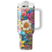 Spring Floral Burst  Personalized Tumblers