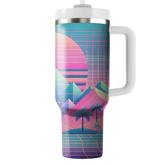 Vaporwave Vista  Tumbler Cups