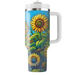 Gleaming Sunflower Garden  Tumblers With Lids