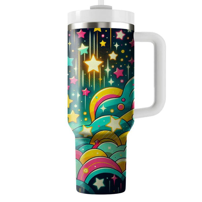 Funky Retro Stars  Tumbler Cups