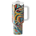 Vibrant Tribal Patterns Tumblers With Lids