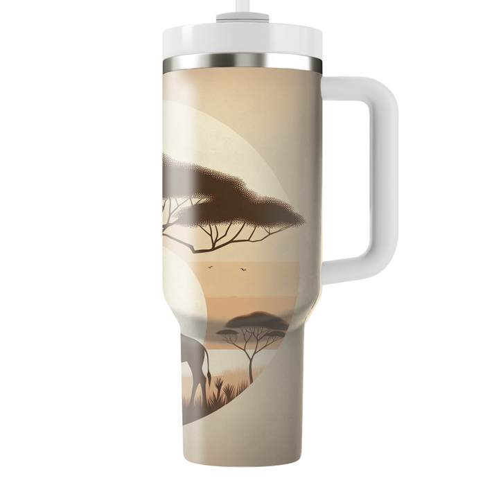 Gentle Giraffe Serenade  Tumbler Cups