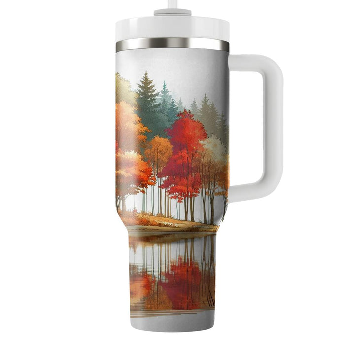 Autumn Forest Reflection  Decorative Tumblers