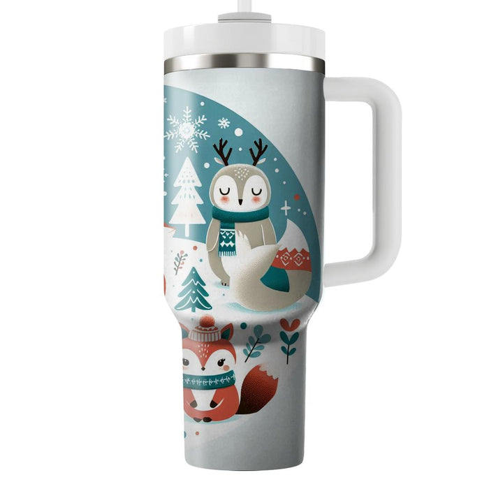 Whimsical Winter Animals  Tumblers With Lids