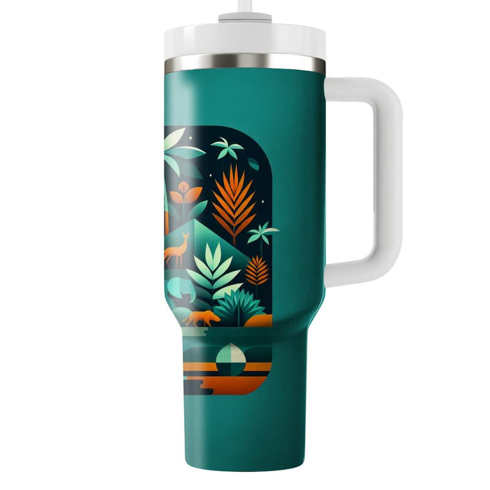 Bold Geometric Jungle  Insulated Tumblers