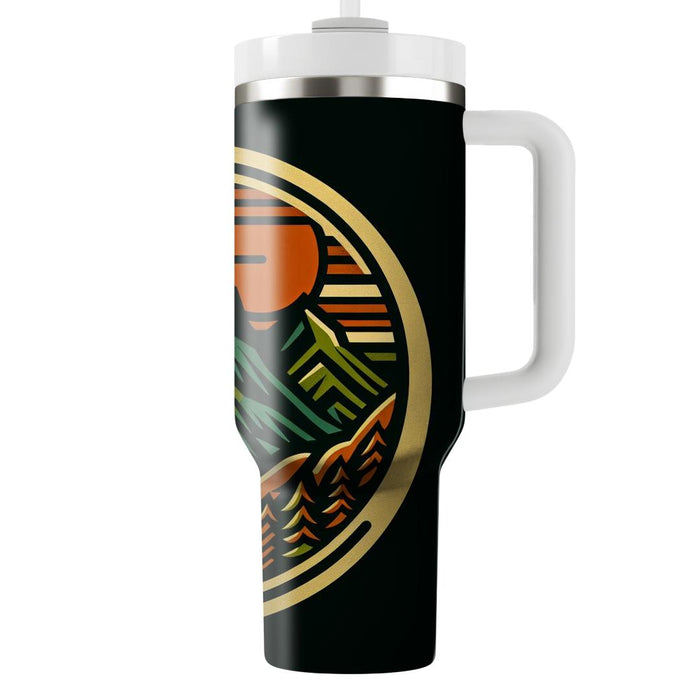 Retro Mountain Adventure  Decorative Tumblers