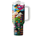 Retro Pixel World  Personalized Tumblers