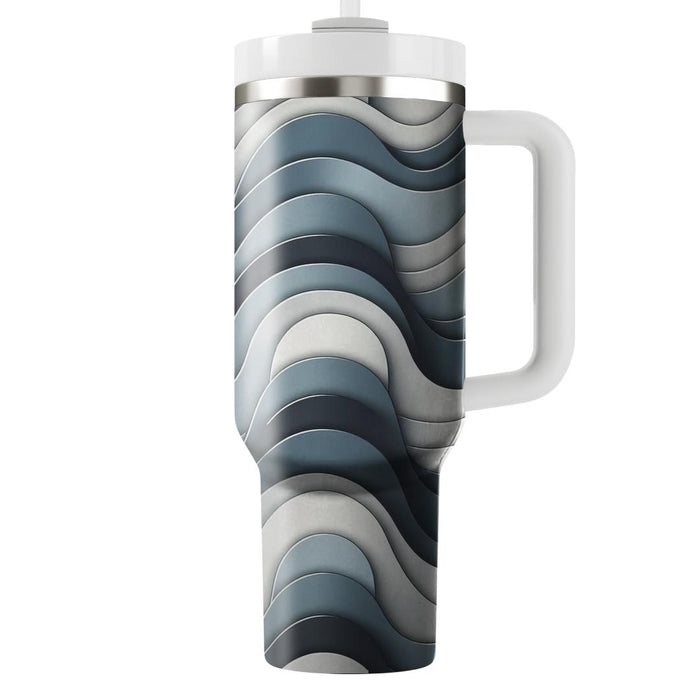 Sleek Geometric Wave  Custom Tumblers