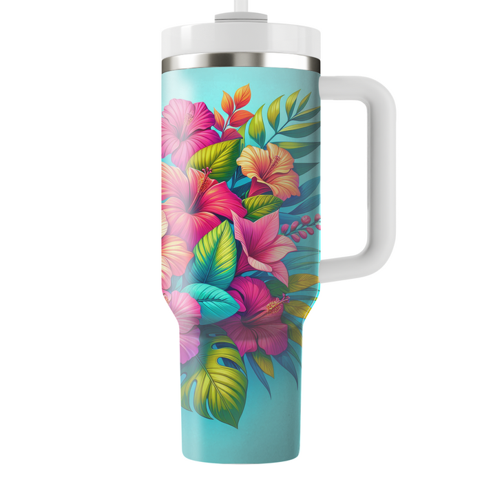 Vibrant Floral Fusion  Custom Tumblers