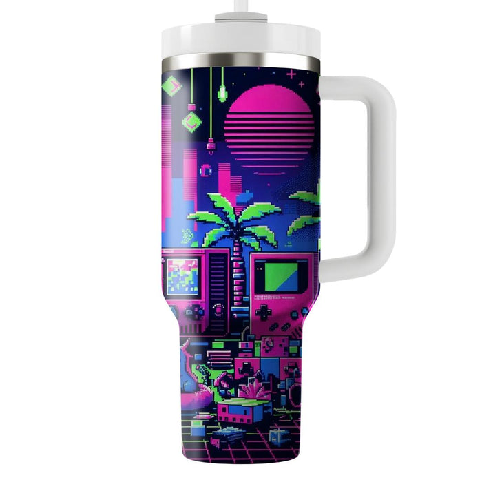 Retro Gaming Glitch  Custom Tumblers