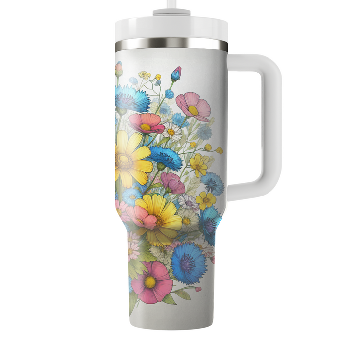 Whimsical Floral Wonderland  Tumblers With Lids