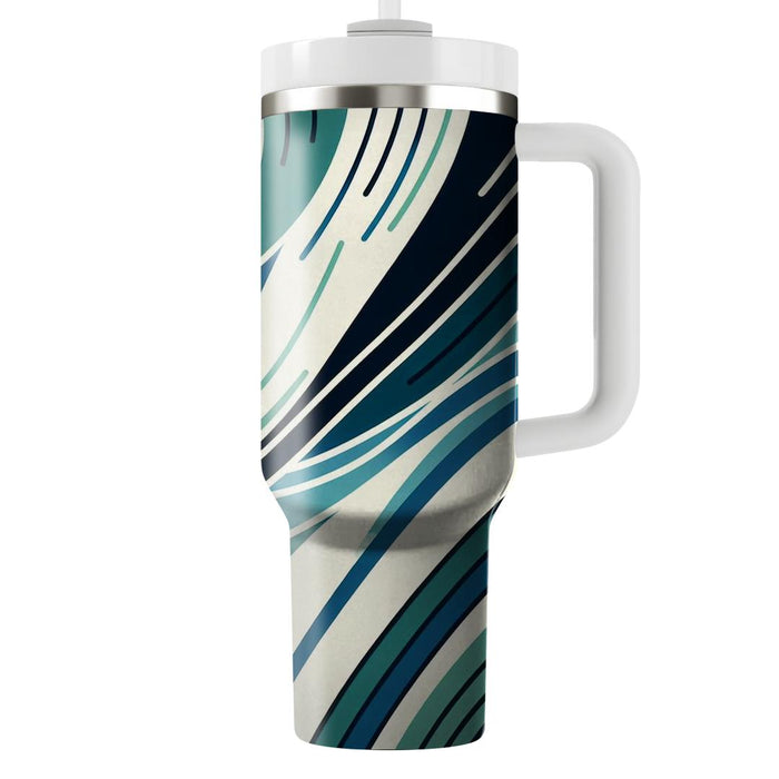 Abstract Curved Line Design  Custom Tumblers