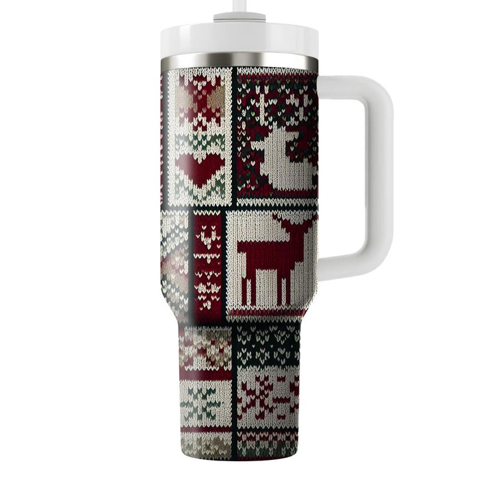 Winter Cozy Knit Patterns  Tumblers With Lids