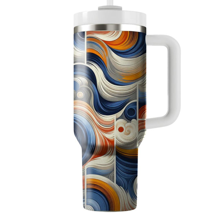 Artistic Brushstroke Abstract  Tumblers With Lids