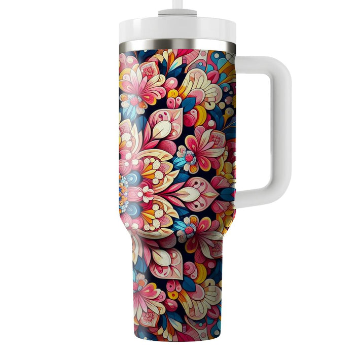 Vivid Flower Power  Tumbler Cups