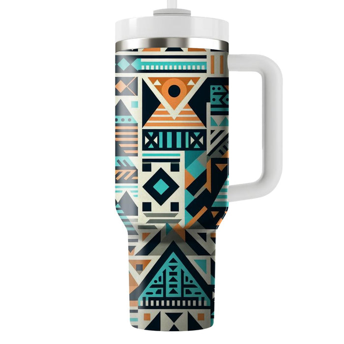 Geometric Aztec Fusion  Travel Tumblers