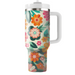 Retro Funky Flowers  Decorative Tumblers