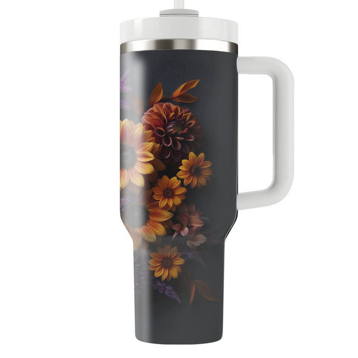 Sunset Bloom Fusion Tumbler Cups