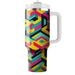 Abstract Geometric Blocks Pattern  Insulated Tumblers