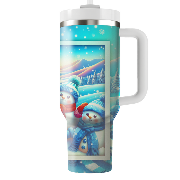 Winter Snowman Joy  Personalized Tumblers