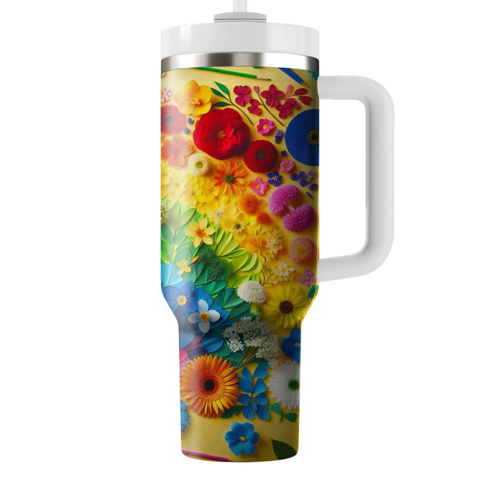 Spring Rainbow Blooms  Tumblers For Gifts