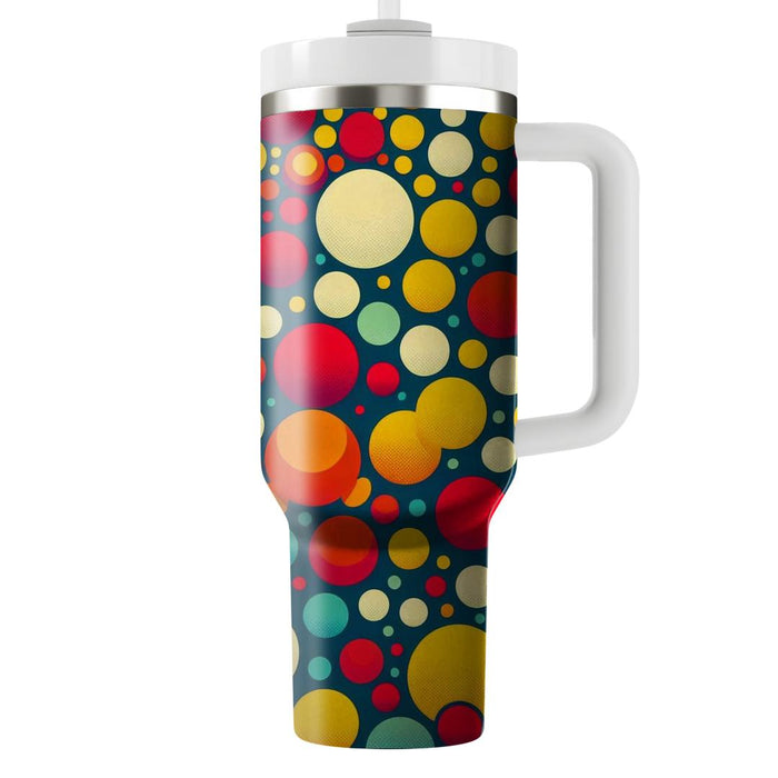 Vibrant Polka Dot Paradox  Unique Tumblers