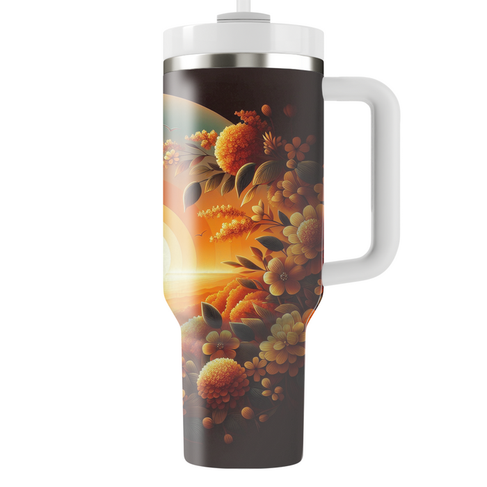 Sunset Blooms  Travel Tumblers