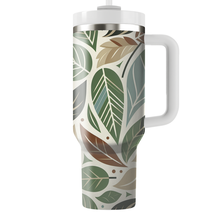 Artistic Leaf Print  Insulated Tumblers