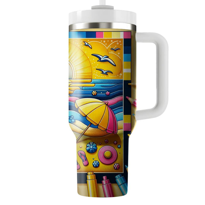 Sunshine Beach Vibes  Personalized Tumblers