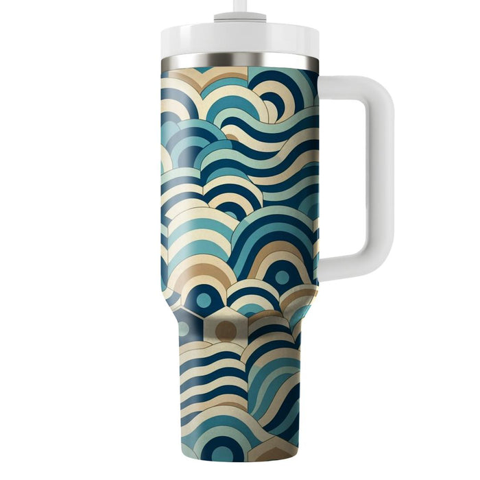 Abstract Hexagon Waves  Custom Tumblers