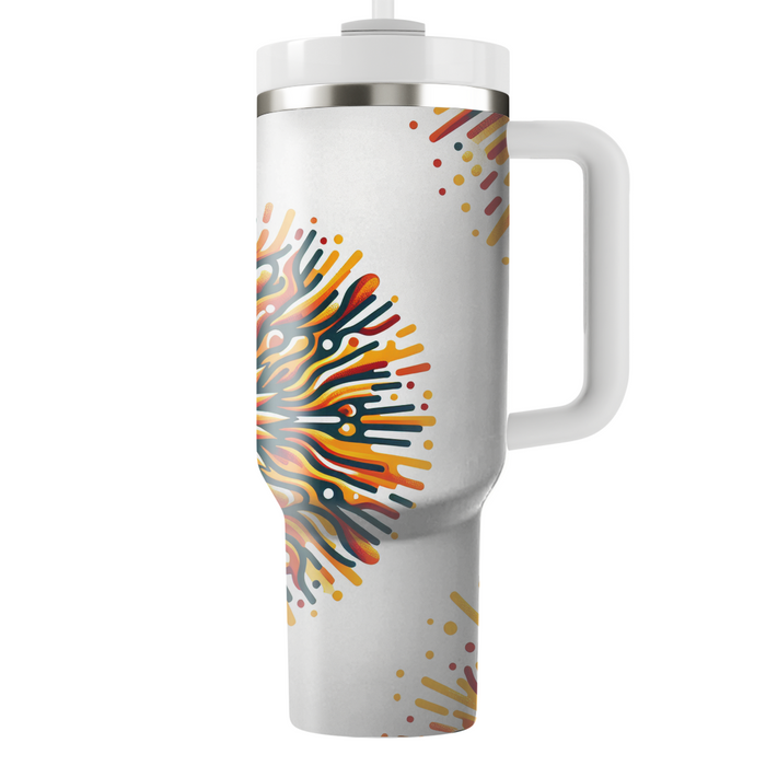 Vivid Retro Sunburst  Custom Tumblers