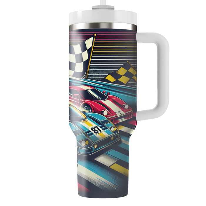 Radical Retro Race Cars Custom Tumblers