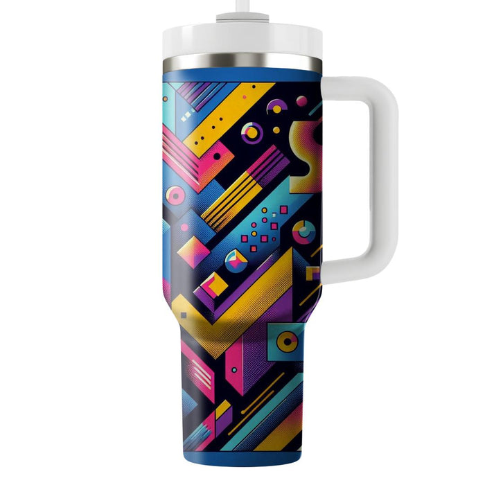 Geometric Retro Wave  Personalized Tumblers