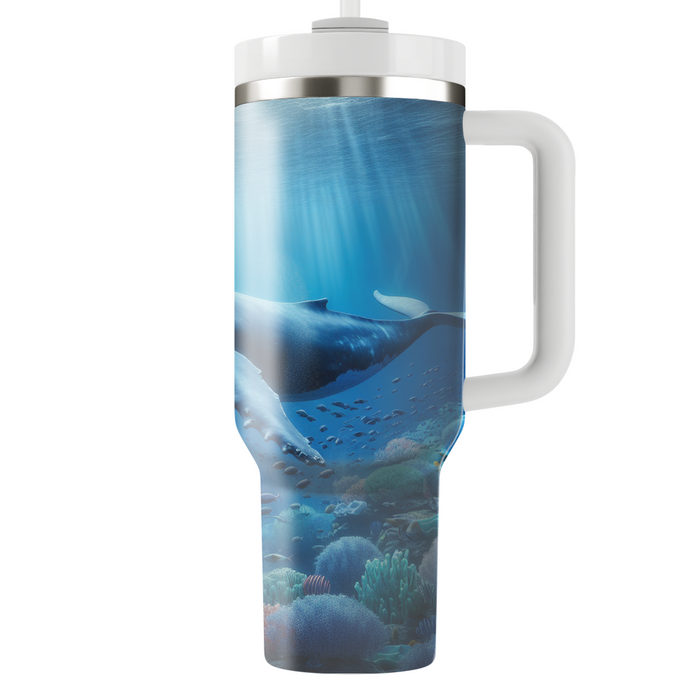 Underwater Whale Harmony  Tumbler Cups