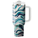 Abstract Geometric Wave Pattern  Decorative Tumblers