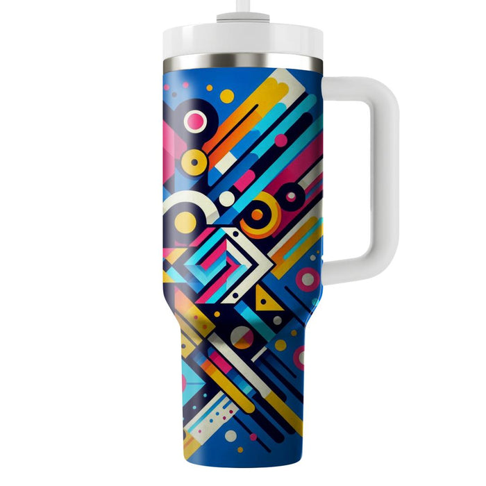 Vibrant Geometric Kaleidoscope  Unique Tumblers