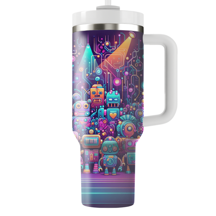 Retro Robot Rave  Custom Tumblers