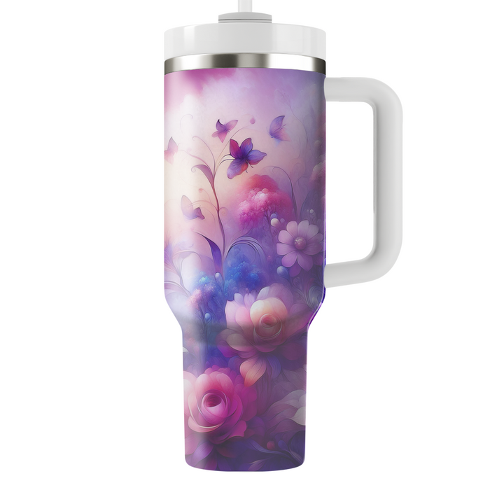 Floral Fantasy Voyage  Travel Tumblers