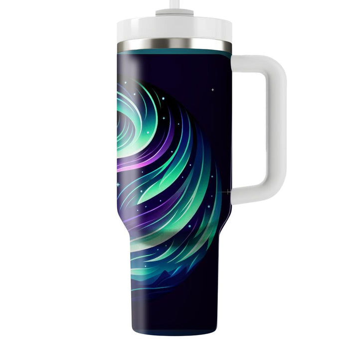 Winter Midnight Aurora  Custom Tumblers