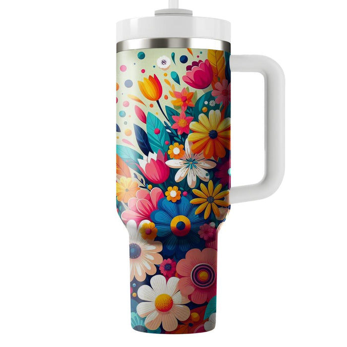 Floral Cascade Dreams  Unique Tumblers