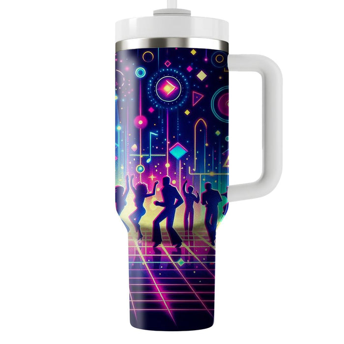 Vibrant 80s Electric Dance  Custom Tumblers