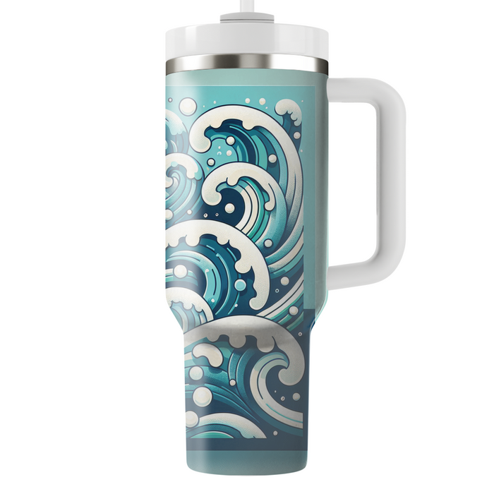 Summer Ocean Waves  Personalized Tumblers