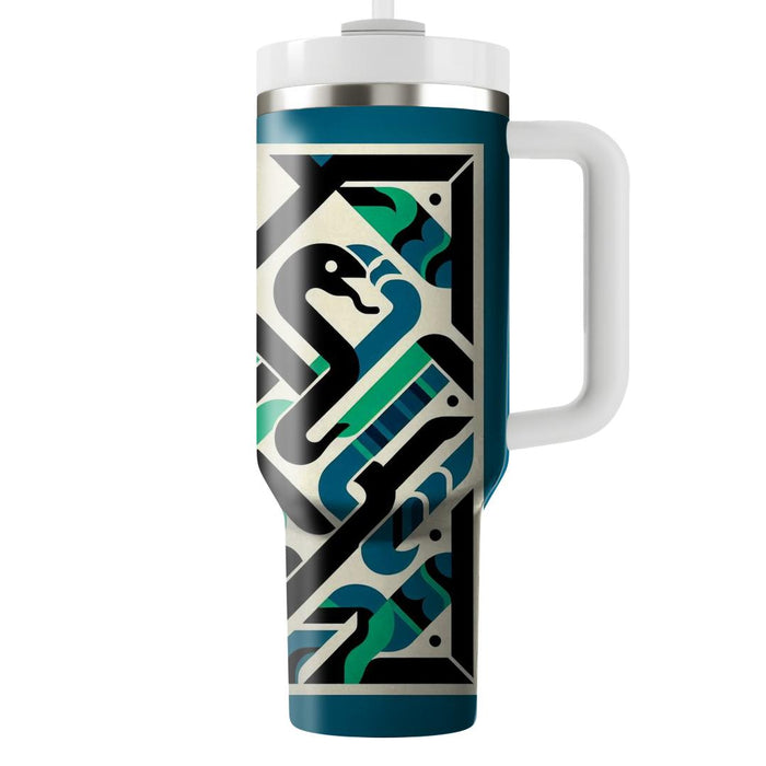 Zigzag Serpent Pattern  Insulated Tumblers