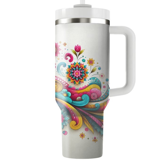 Floral Fiesta - Cultural Blossoms  Tumbler Cups