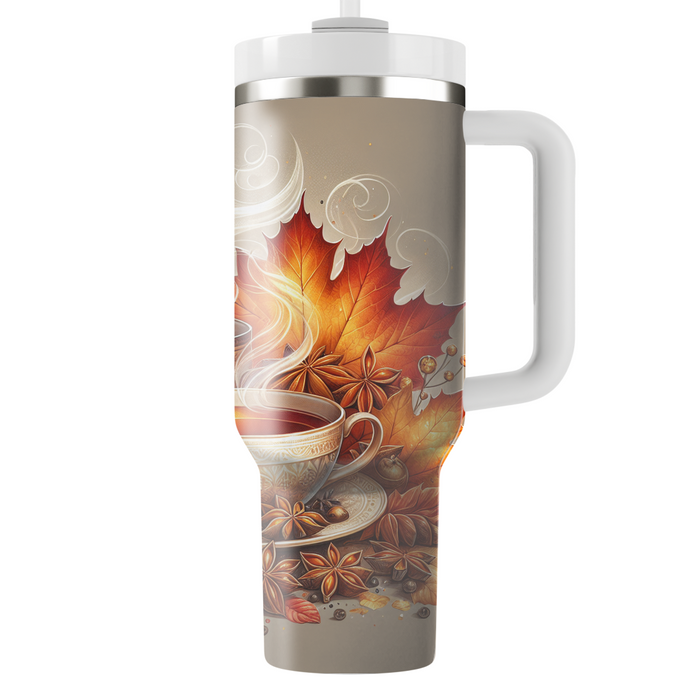 Autumn Cozy Tea Time  Personalized Tumblers