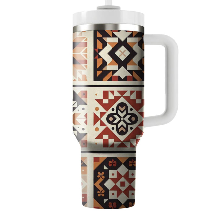 Vintage Quilt Motif  Tumblers For Gifts